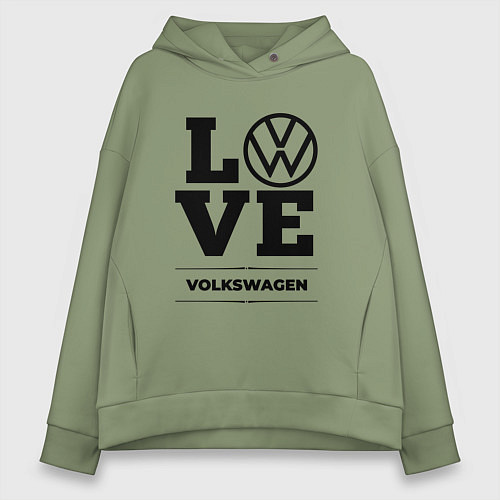 Женское худи оверсайз Volkswagen Love Classic / Авокадо – фото 1