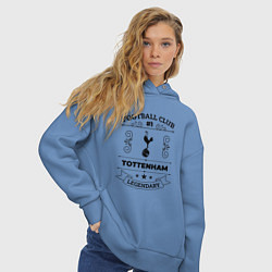 Толстовка оверсайз женская Tottenham: Football Club Number 1 Legendary, цвет: мягкое небо — фото 2