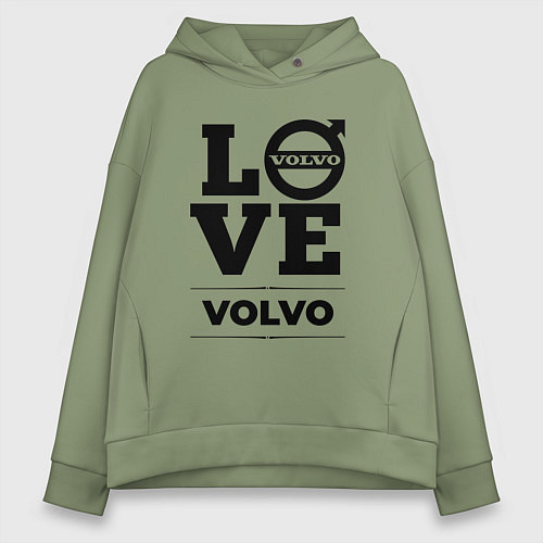 Женское худи оверсайз Volvo Love Classic / Авокадо – фото 1