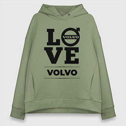 Толстовка оверсайз женская Volvo Love Classic, цвет: авокадо