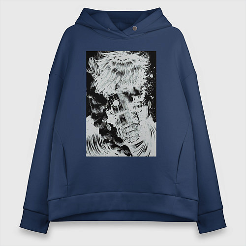 Женское худи оверсайз Blame! Killy / Тёмно-синий – фото 1