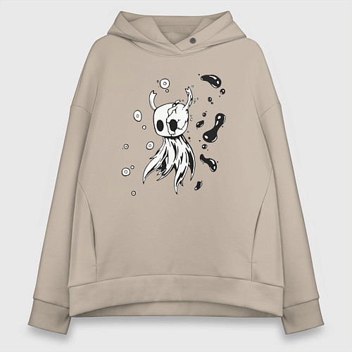 Женское худи оверсайз Hollow Knight game / Миндальный – фото 1