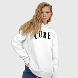 Толстовка оверсайз женская The Cure лого, цвет: белый — фото 2