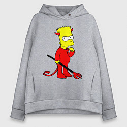 Женское худи оверсайз Bart Simpson - devil