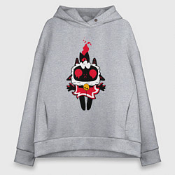 Толстовка оверсайз женская Воскресшая овечка - Cult of the lamb, цвет: меланж