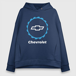 Толстовка оверсайз женская Chevrolet в стиле Top Gear, цвет: тёмно-синий