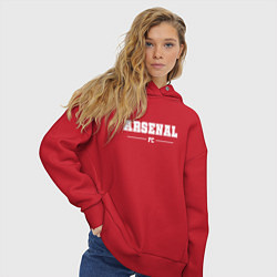 Толстовка оверсайз женская Arsenal football club классика, цвет: красный — фото 2