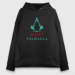 Женское худи оверсайз Assassins Creed Valhalla - logo