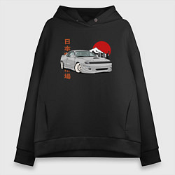 Толстовка оверсайз женская Celica gt-four st183 JDM, цвет: черный