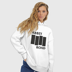Толстовка оверсайз женская Abbey Road - The Beatles, цвет: белый — фото 2