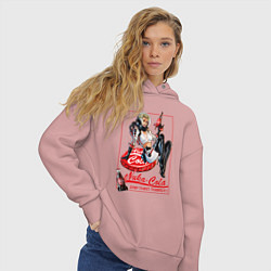 Толстовка оверсайз женская Nuka - cola girl, цвет: пыльно-розовый — фото 2