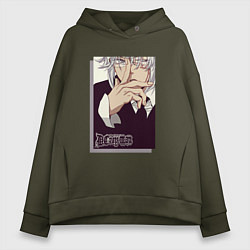 Толстовка оверсайз женская Аллен в очках - D Gray man, цвет: хаки