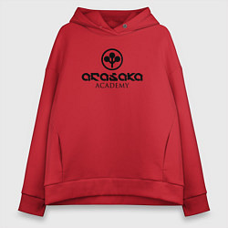 Толстовка оверсайз женская Cyberpunk - Arasaka Academy, цвет: красный