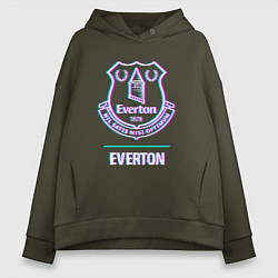 Женское худи оверсайз Everton FC в стиле glitch