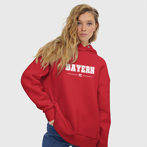 Женское худи оверсайз Bayern football club классика / Красный – фото 3