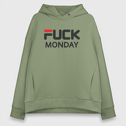 Женское худи оверсайз Fuck monday, anti-brand, fila