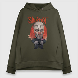 Толстовка оверсайз женская Slipknot art, цвет: хаки