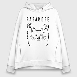 Женское худи оверсайз Paramore - rock cat