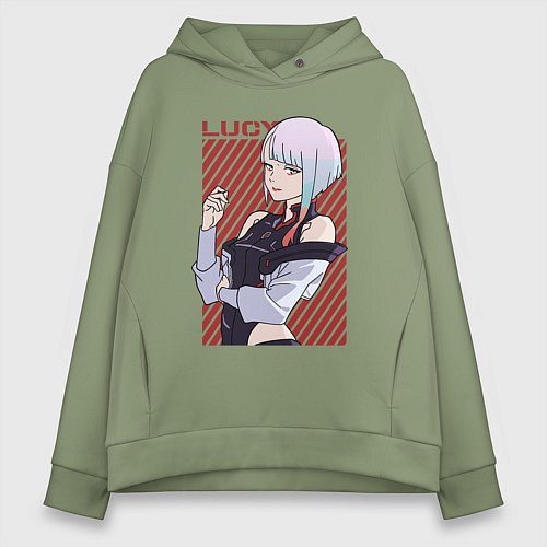 Женское худи оверсайз Милая Люси / Авокадо – фото 1