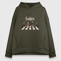 Толстовка оверсайз женская The Carreys, цвет: хаки