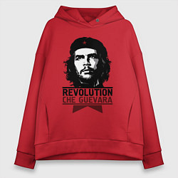 Толстовка оверсайз женская Revolution hero, цвет: красный