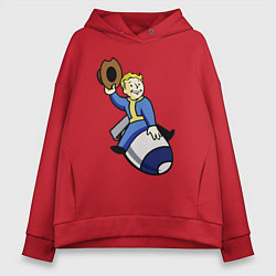 Толстовка оверсайз женская Vault boy - bomb rider, цвет: красный