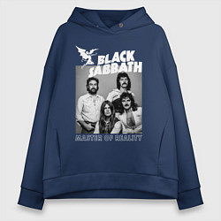 Толстовка оверсайз женская Black Sabbath rock, цвет: тёмно-синий