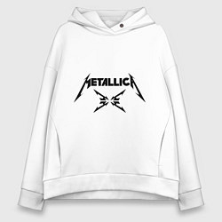 Толстовка оверсайз женская Metallica, цвет: белый