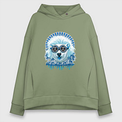 Толстовка оверсайз женская Blue bear, цвет: авокадо