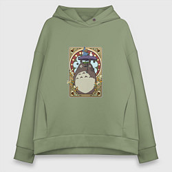 Женское худи оверсайз Totoro card
