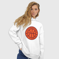 Толстовка оверсайз женская Love basketball, цвет: белый — фото 2