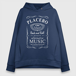 Толстовка оверсайз женская Placebo в стиле Jack Daniels, цвет: тёмно-синий