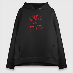 Толстовка оверсайз женская VAG not dead, цвет: черный