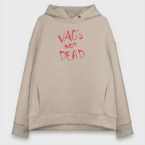 Женское худи оверсайз VAG not dead / Миндальный – фото 1