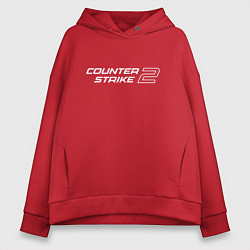 Толстовка оверсайз женская Counter Strike 2, цвет: красный