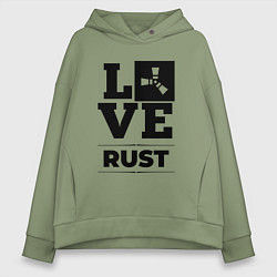 Женское худи оверсайз Rust love classic