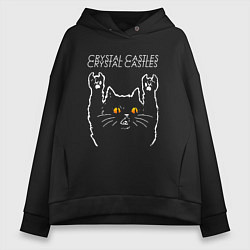 Женское худи оверсайз Crystal Castles rock cat