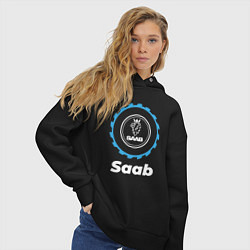 Толстовка оверсайз женская Saab в стиле Top Gear, цвет: черный — фото 2