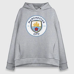 Толстовка оверсайз женская Manchester City FC, цвет: меланж