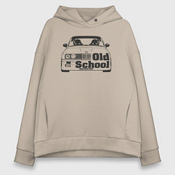 Толстовка оверсайз женская BMW old school, цвет: миндальный