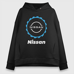Толстовка оверсайз женская Nissan в стиле Top Gear, цвет: черный
