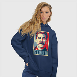Толстовка оверсайз женская Stalin USSR, цвет: тёмно-синий — фото 2