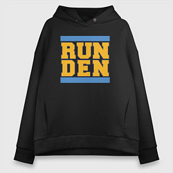 Толстовка оверсайз женская Run Denver Nuggets, цвет: черный