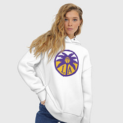 Толстовка оверсайз женская Lakers California, цвет: белый — фото 2