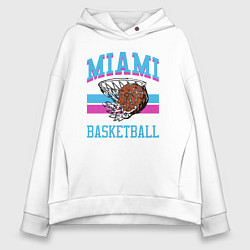 Толстовка оверсайз женская Basket Miami, цвет: белый