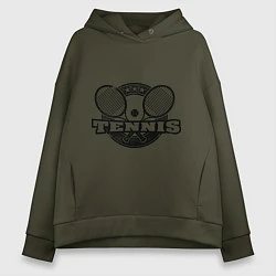 Толстовка оверсайз женская Tennis, цвет: хаки