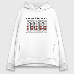 Женское худи оверсайз Lights out black
