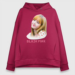 Толстовка оверсайз женская Lisa Blackpink, цвет: маджента