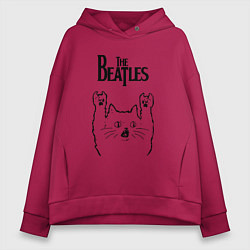 Женское худи оверсайз The Beatles - rock cat