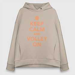 Женское худи оверсайз Keep calm and volley on